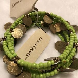 NWT Erica Lyons light green bracelet.